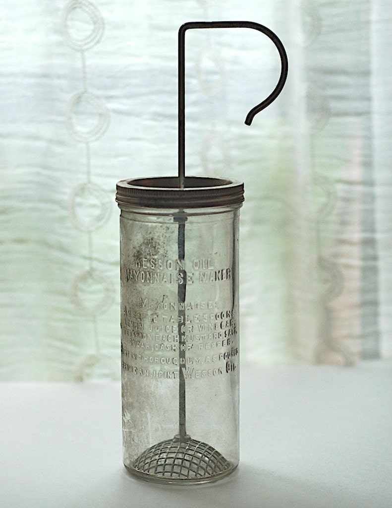 Antique Jar Wesson Oil Mayonnaise Maker by ViviennesAttic on Etsy