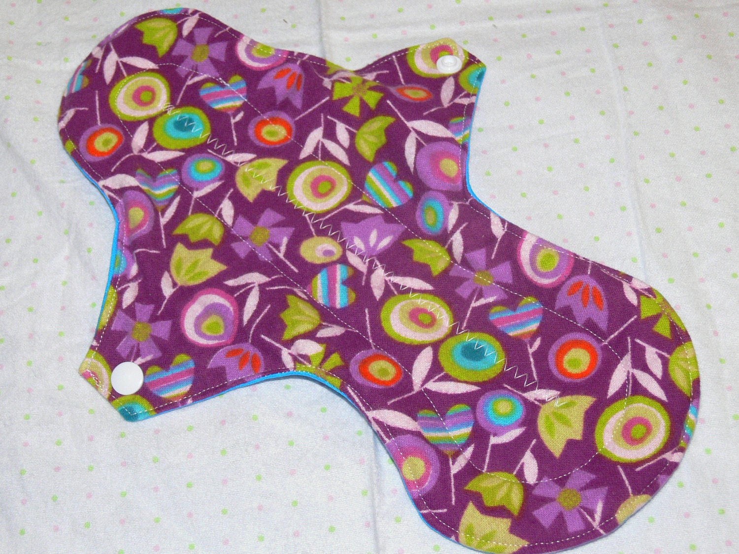Overnight Cloth Menstrual Pad purple floral