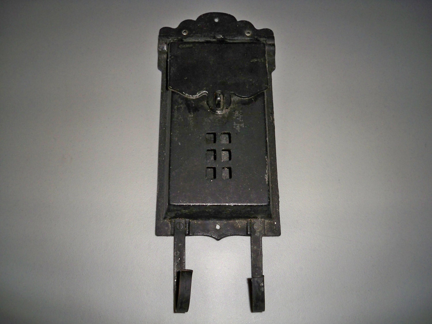 Vintage Black Metal Mailbox