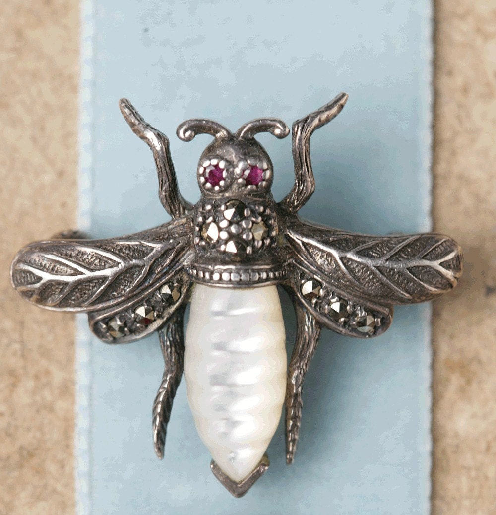 Antique French bee brooch.