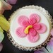 Tropical Luau Hibiscus Flower Fondant Cupcake Topper Decoration