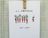 peas and carrots art print ... kitchen chef art