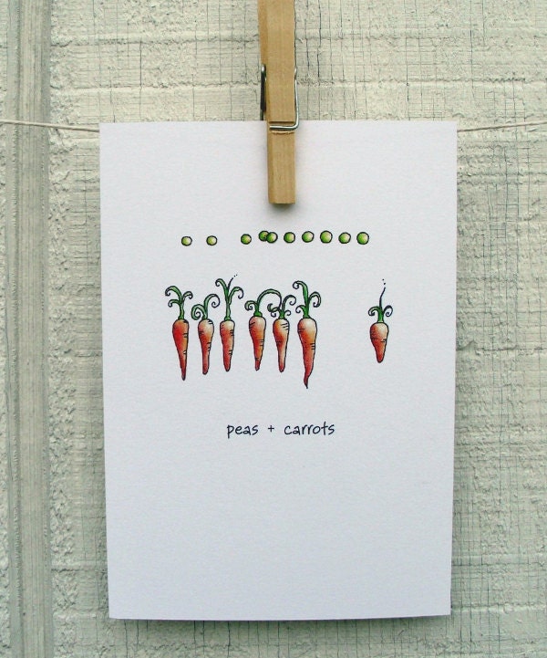 peas and carrots art print ... kitchen chef art