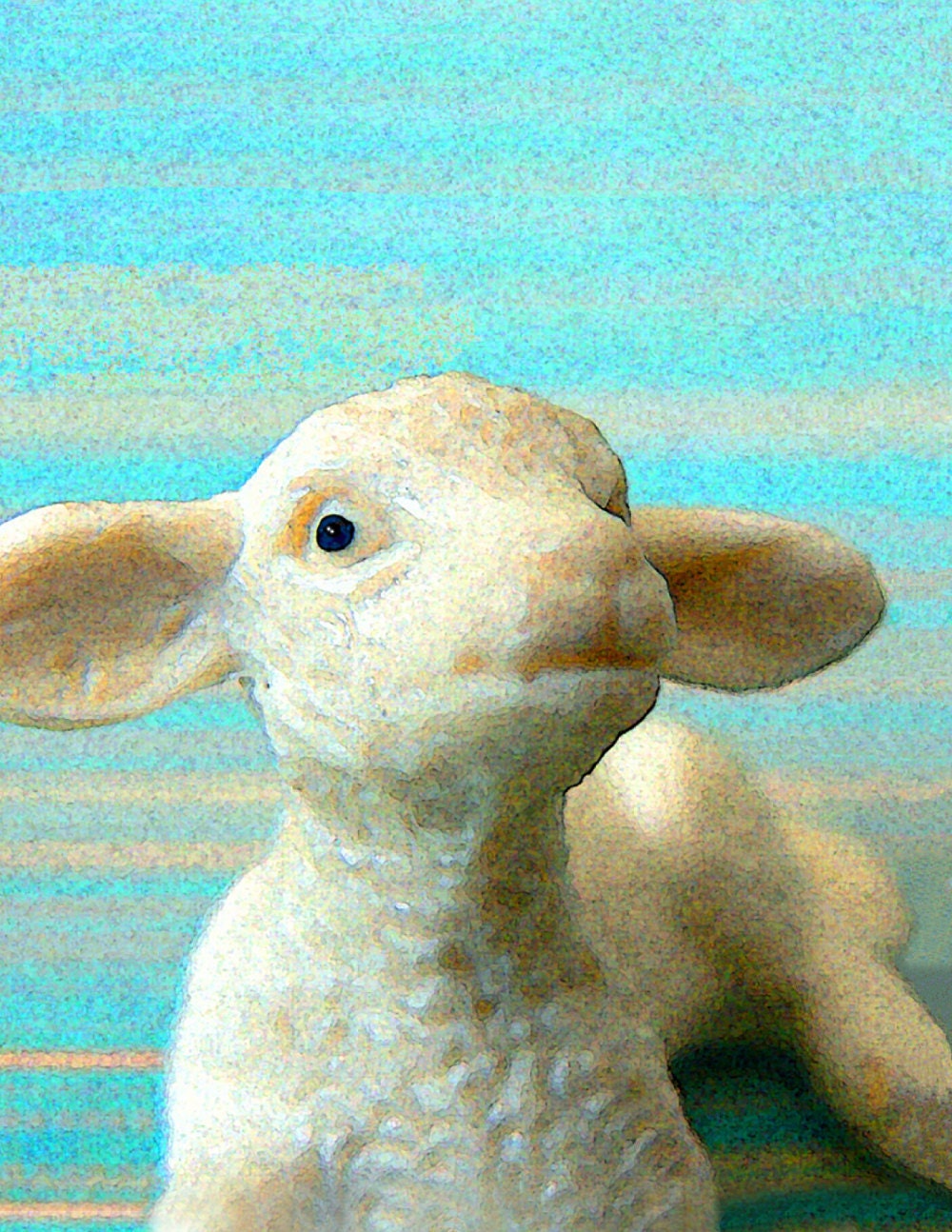 Lamb Card - Animal Toy Portrait