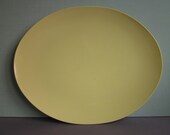 Vintage Boontown Ware melamine platter in a pretty butter yellow
