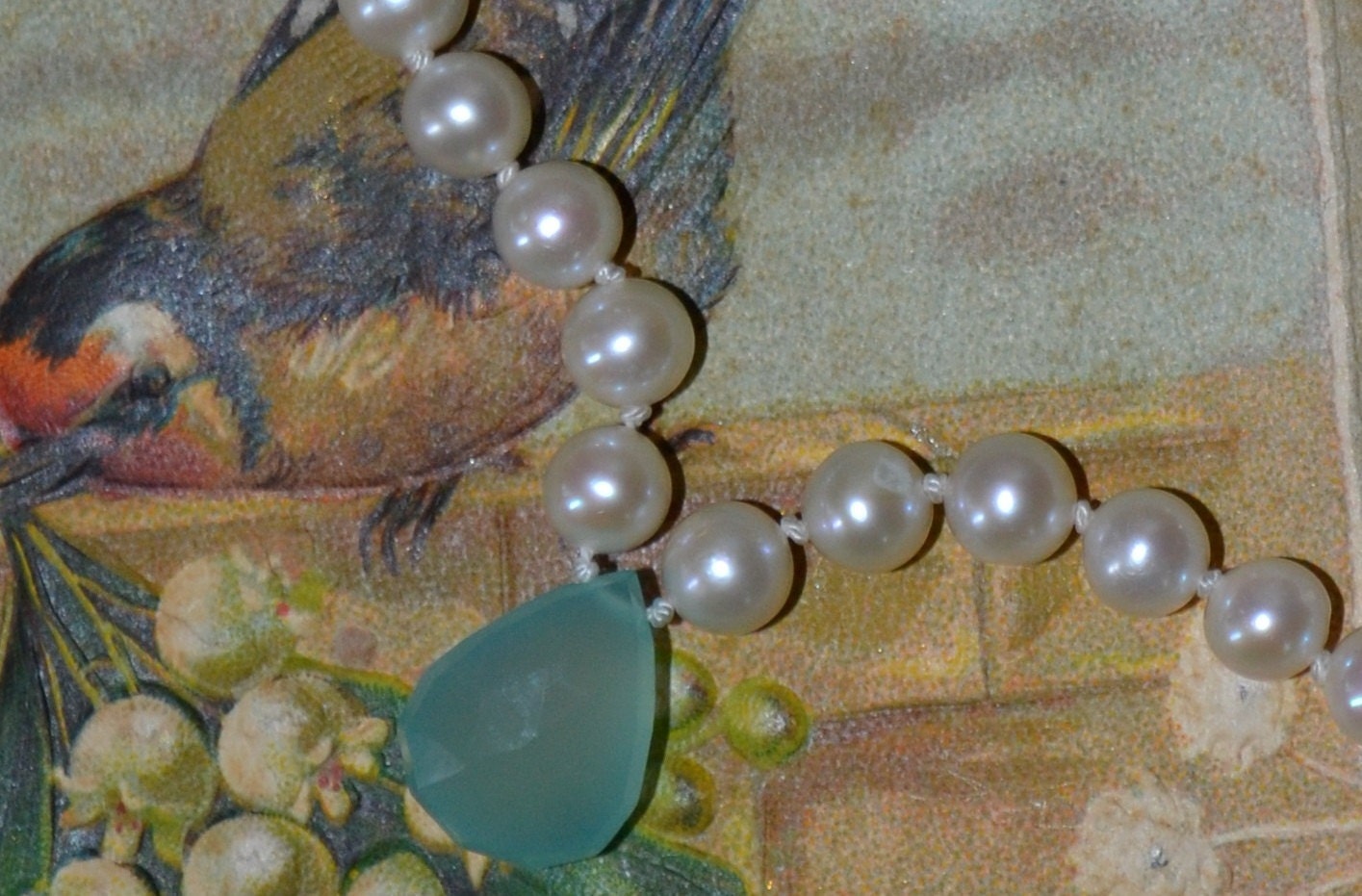 Pearl Necklace Hand Knotted .925 Heart Clasp Wedding Special Occasion