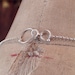 personalized sterling silver necklace ribbon banner charm with antique heart