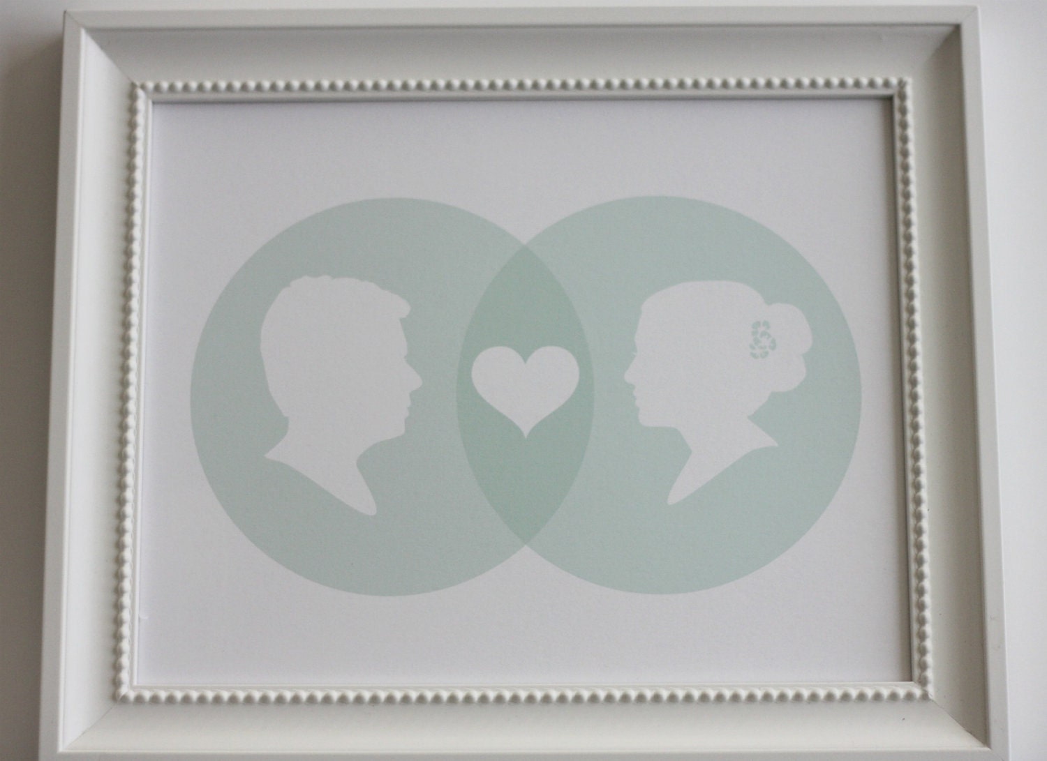 Custom Silhouette Venn Diagram Print - 8x10 - Made from your photos