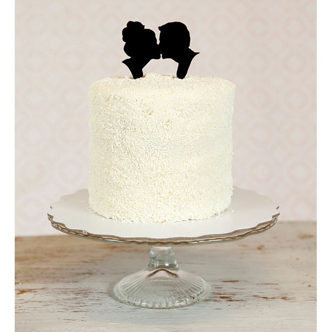 Custom Wedding Cake Topper Personalized with YOUR Silhouette
