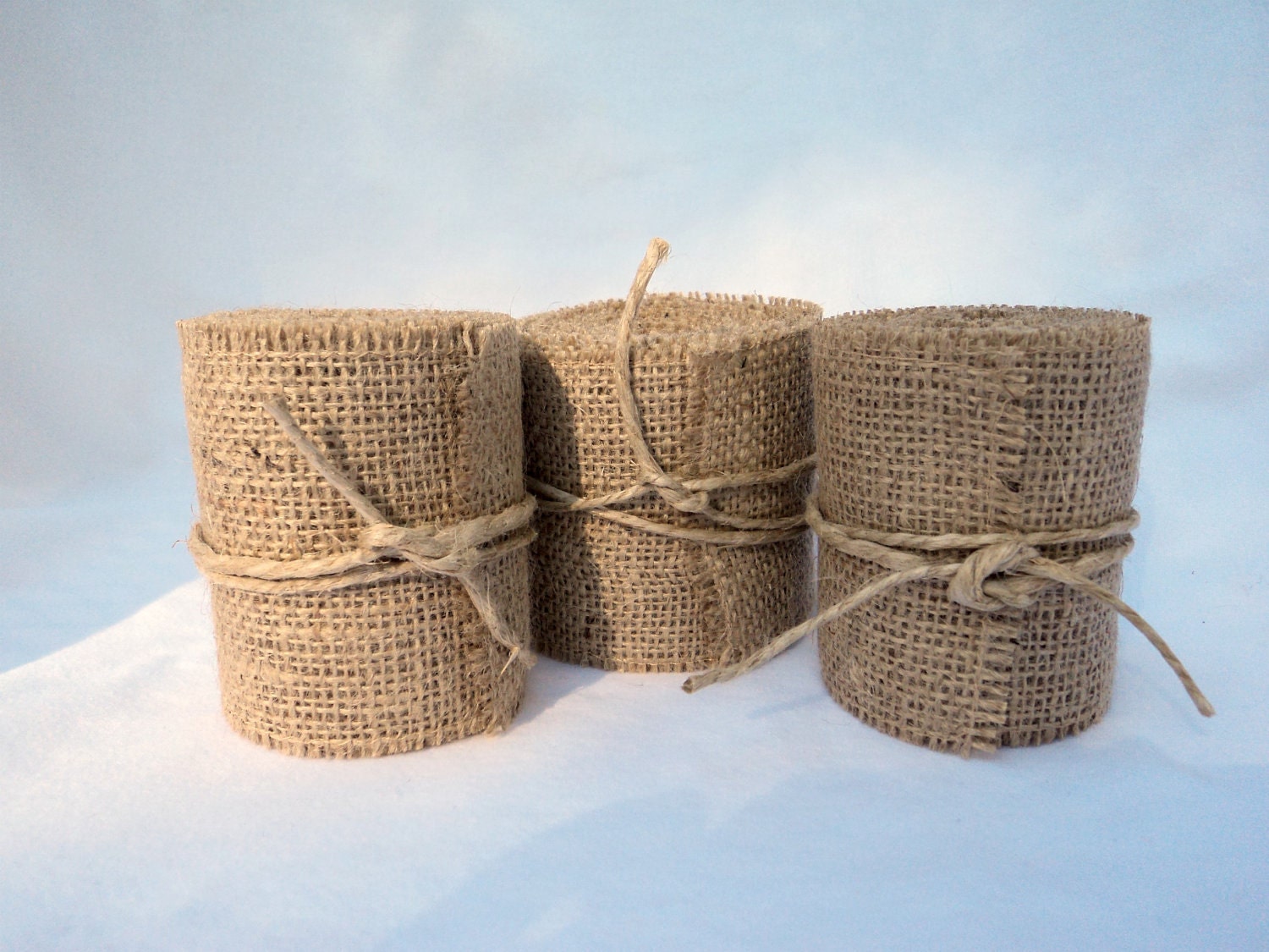 3" Burlap Ribbon Rustic Weddings Home Decor 12 Yards