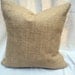 Burlap Pillow  Cover 16 x 16 Decorative Pillow