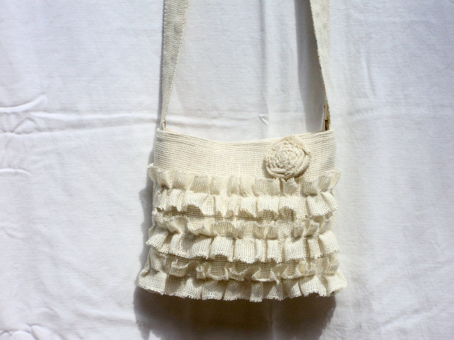 Crossbody Bag Burlap Purse Sling Bag Hobo Bag