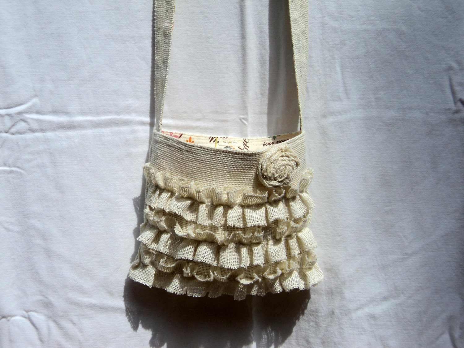 Crossbody Bag Burlap Purse Sling Bag Hobo Bag