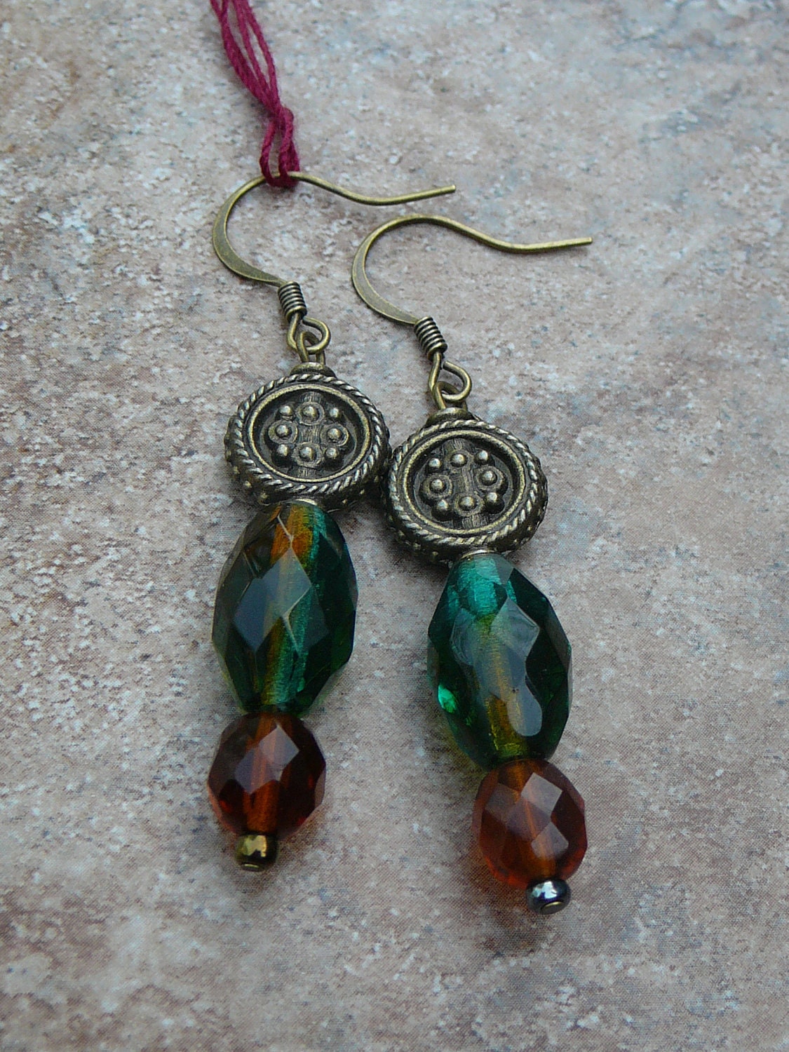 Green Topaz  Earrings