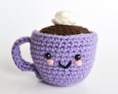 Amigurumi Coffee or Tea Cup - Crocheted in Purple