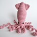 Amigurumi Sparkling Squid - Crocheted in Soft Pink