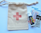 First-Aid Hotel Room Drop for Out of Town Guests Muslin Bags / Set of 20/ Perfect for Weddings or Parties