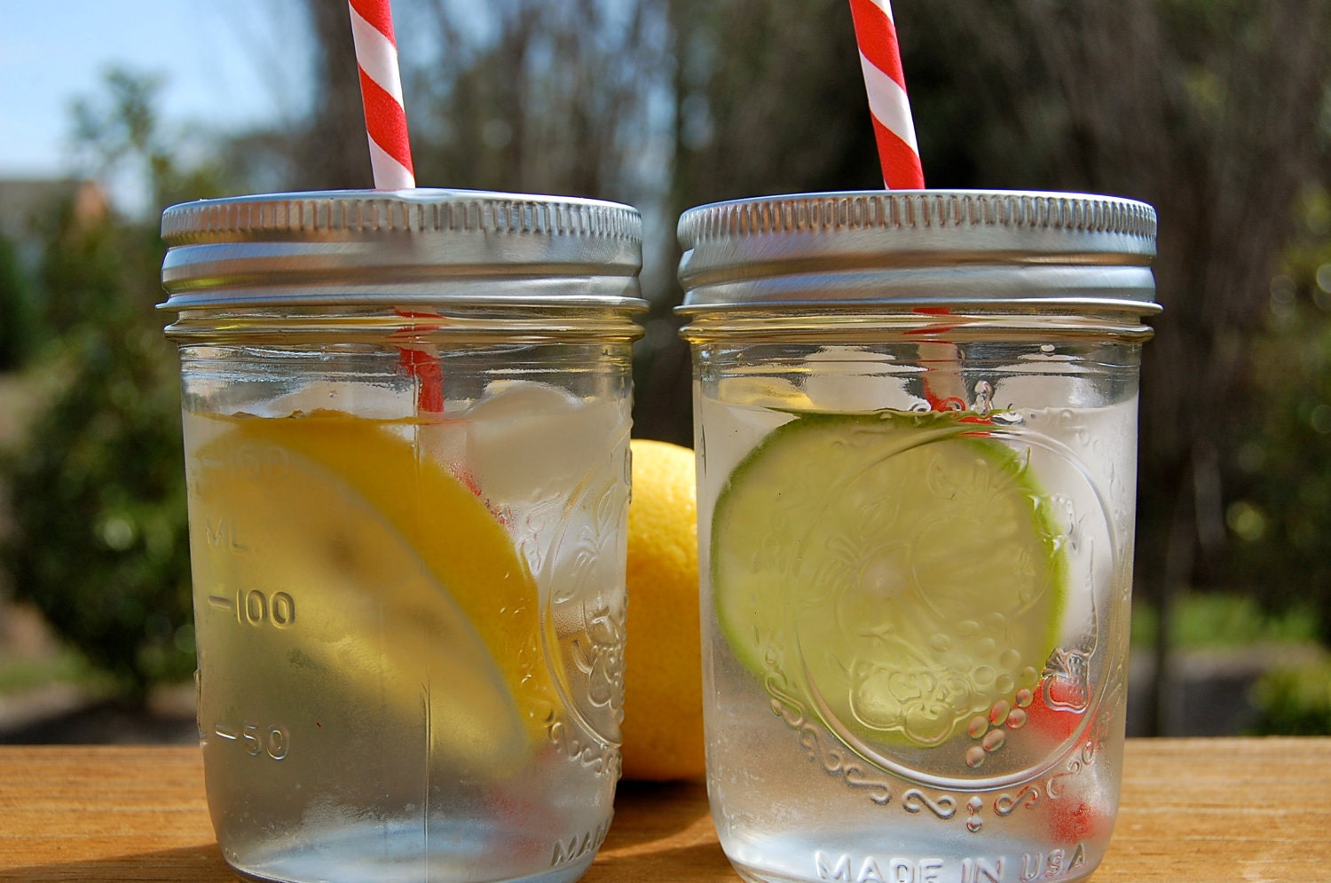 Mason Jar Drink LIDS/ Ready for your straw/ Set of 15