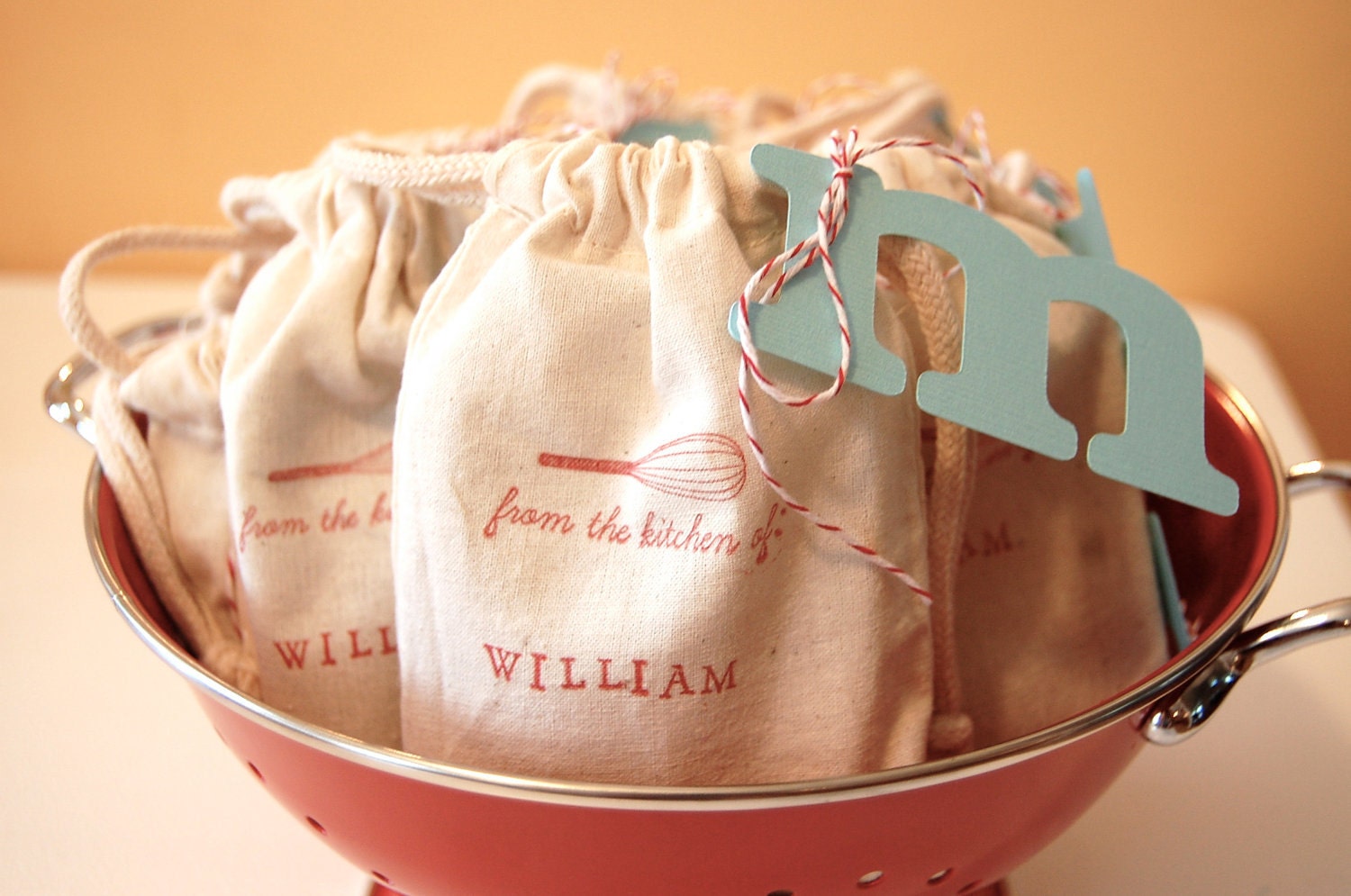 Cooking Party Muslin Bag / Set of 15 / Birthday Party Favor Bag