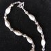 Fire-cracked silvery gray agate neckace