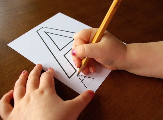 Printable Uppercase Alphabet & Number Tracing Cards