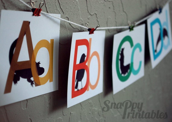 MORE Peeking Animals - Printable Alphabet Playtime Cards