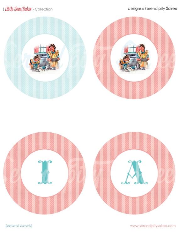 Printable Custom Banner/Bunting- Baking Party- (Little Jane Baker Collection) Il_570xn