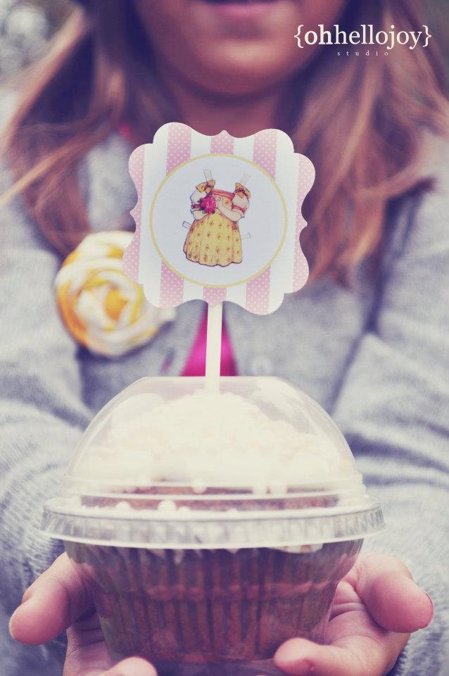 Paper Doll Party - Custom printable Party Circles/Toppers (Penny Paper Doll Collection) Il_570xn