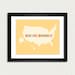 Here live Dreamers 10 x 8 USA modern map, travel print SALE buy 2 get 3