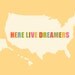 Here live Dreamers 10 x 8 USA map, travel print, teal green, modern SALE buy 2 get 3