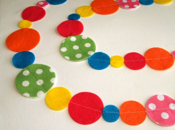 Polka Dot Big Top Inspired Felt Garland with Bakers Twine Il_170x135