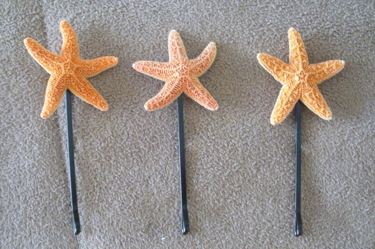 Sugar starfish hair pin approx 1"
