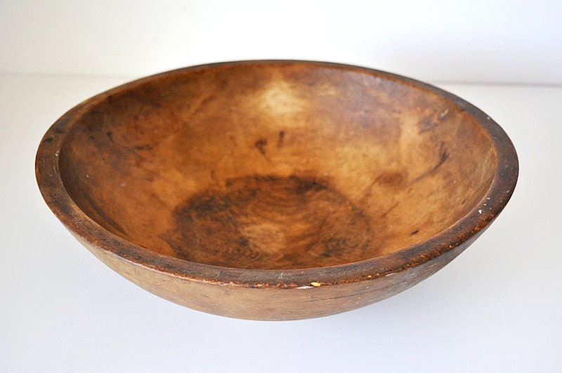 Large Vintage Dough Bowl