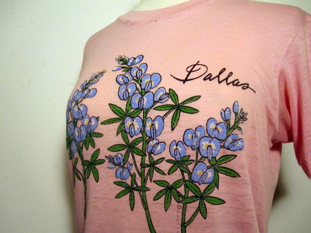 Vintage Pink Heathered 80's "Dallas" Tee