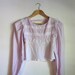 80's Violet Cropped Prairie Style Blouse