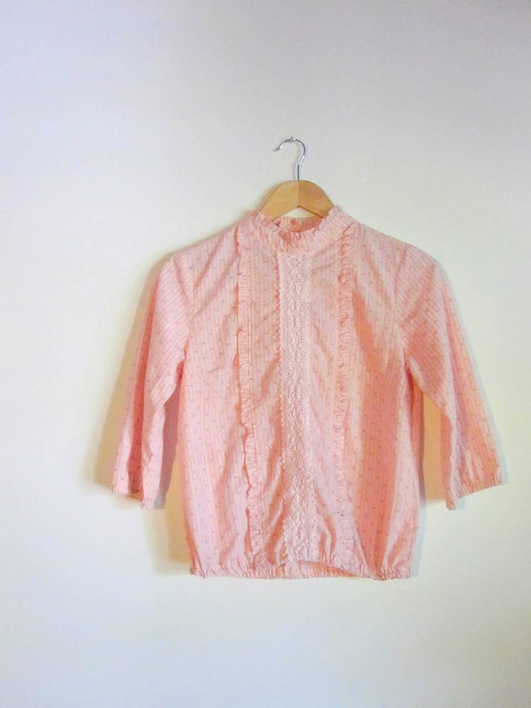 Vintage 60's Pink Prairie Top