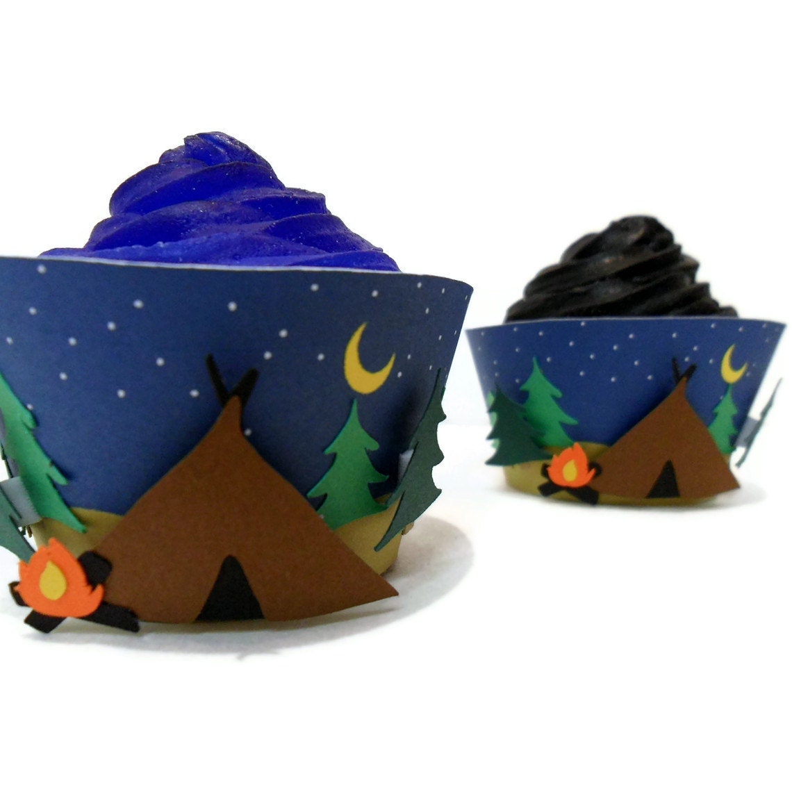 Camping Cupcake Wrappers - set of 12