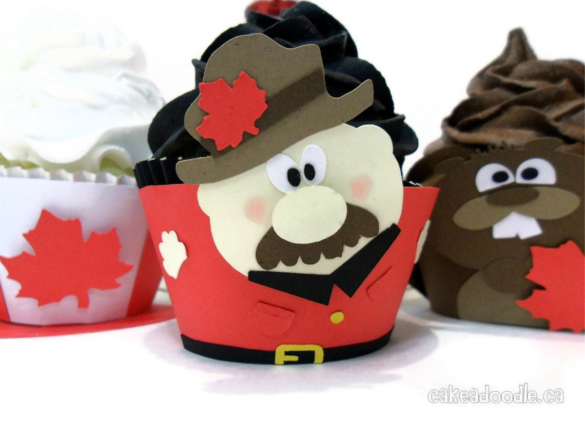 RCMP Mountie Cupcake Wrappers - Set of 12