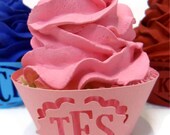 Monogram Cupcake Wrapper Scallop - set of 12 Il_170x135