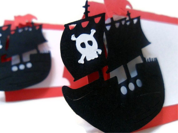 Pirate Tent Cards - Set of 6