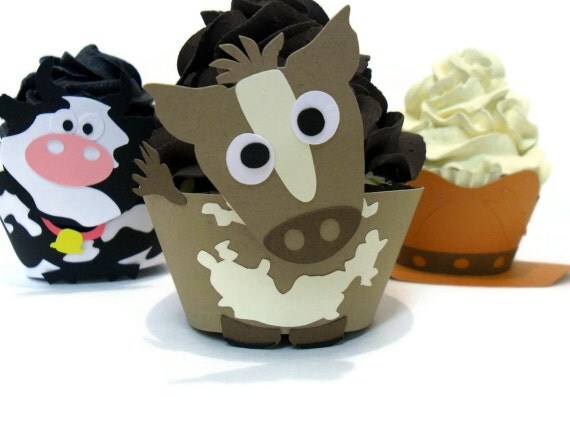 Horse Cupcake Wrappers - set of 12 Il_570xn