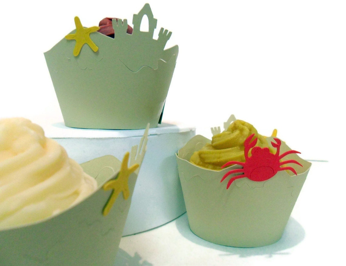 Beach Cupcake Wrappers - Set of 12 Il_570xn