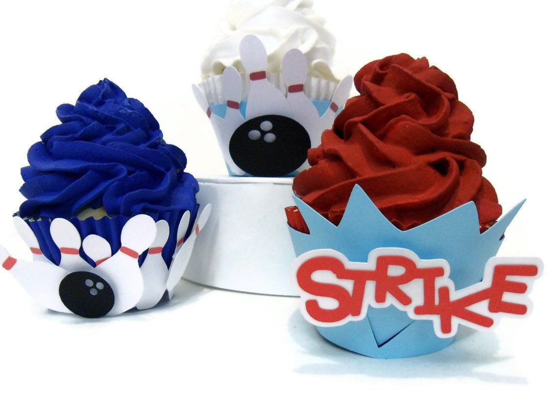 Bowling Cupcake Wrappers Trio - Set of 12 Il_570xn