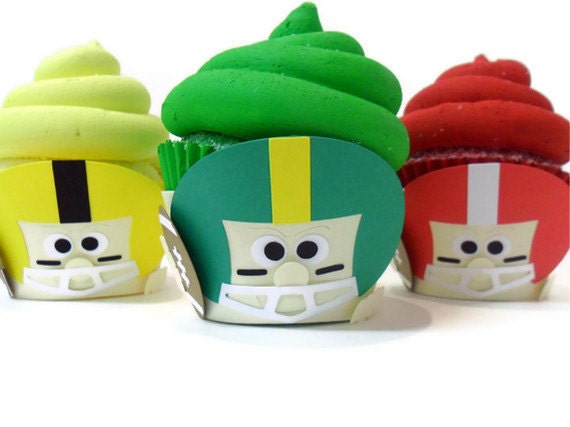 Football Player Cupcake Wrappers - Set of 12 Il_570xn