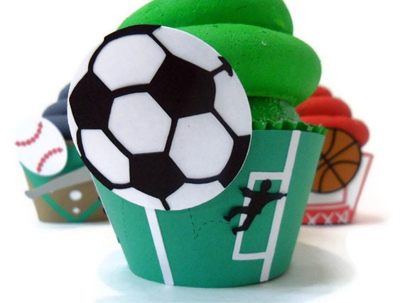 Soccer Cupcake Wrappers - Set of 12 Il_570xn