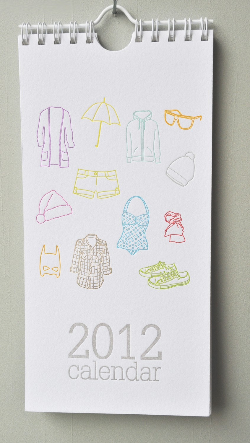 2012 Letterpress Calendar