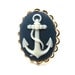 Anchor Cameo Ring - Nautical Navy Blue and White Anchor Ring - Navy and Gold Anchor Jewelry - Nautical Accessory - Nautical Ring