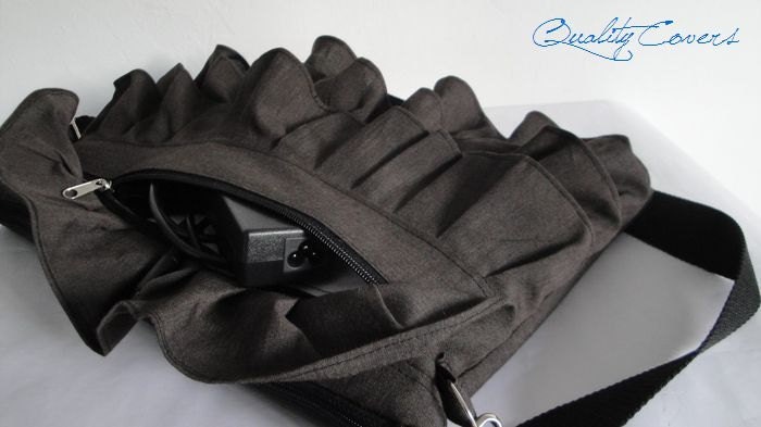 TOTE Brown Laptop bag PADDED - can be any size and any color - Handbag - 2 zippers - waterproof lining - hidden pocket
