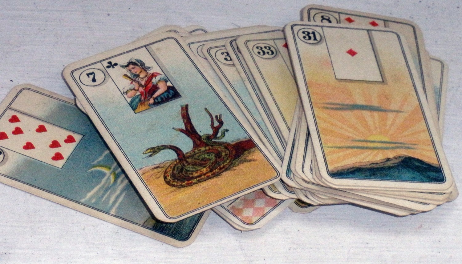 Antique Fortune Telling Cards 1920s