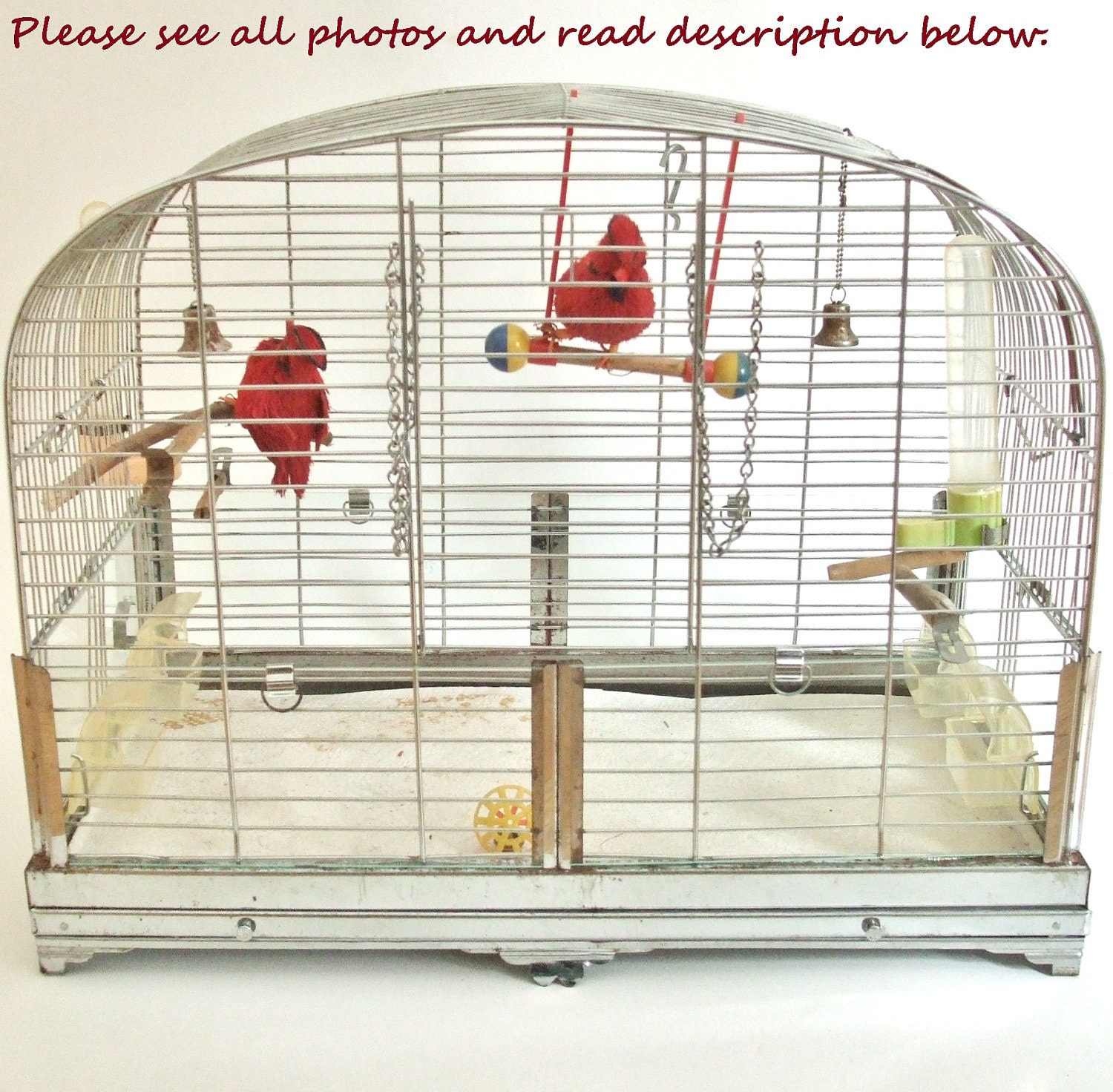 Vintage Wire Bird Cage by Hendryx